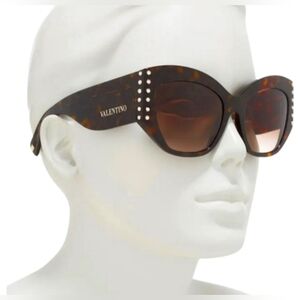 Valentino🏆 Havana Fashion Butterfly Sunglasses Cat Eye‼️